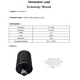 thumbnail image 5 of 100W Dummy Load N Male Connector DC - 3GHz 50 Ohm RF Coaxial Termination, 5 of 5