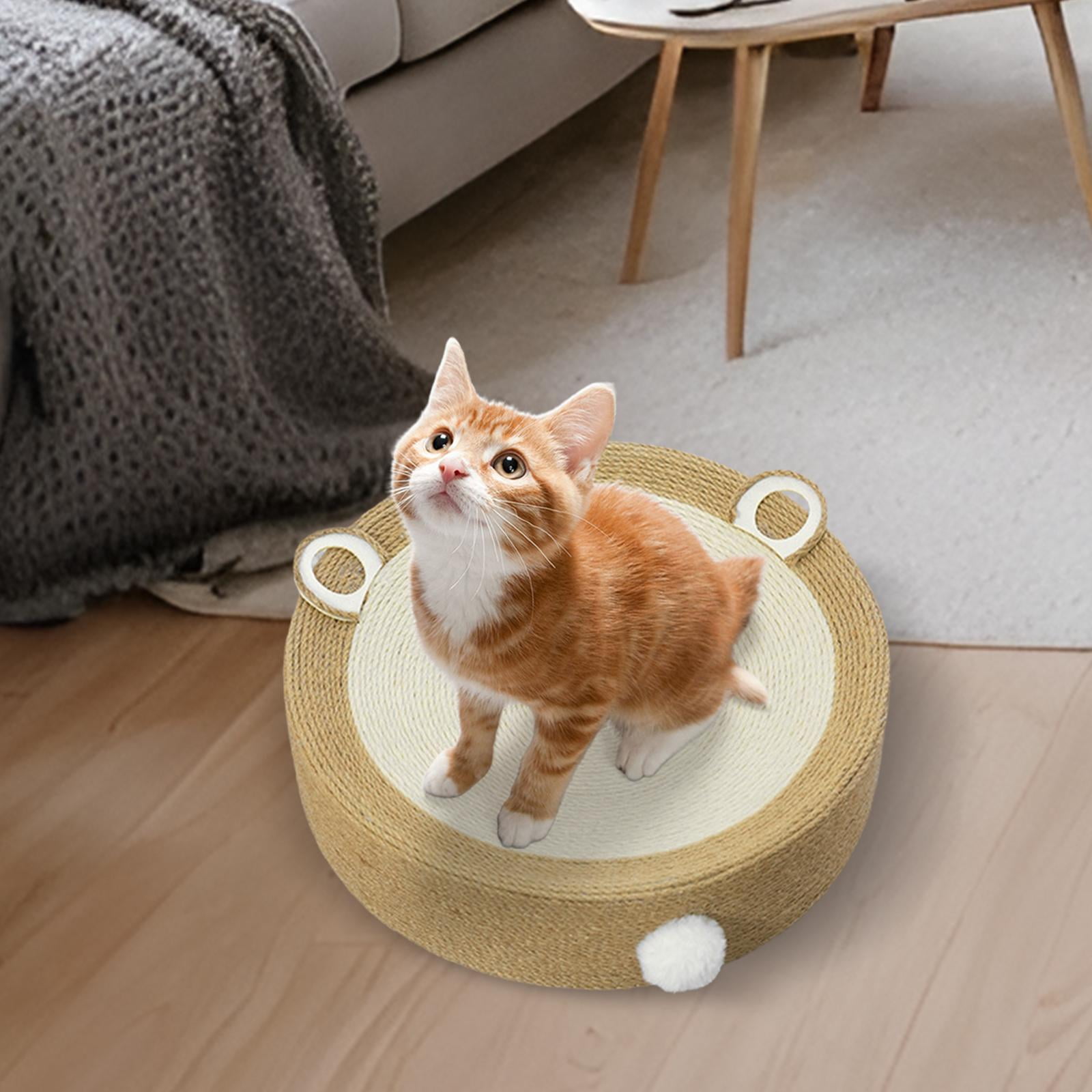 Tooyful Cat Scratch Pad Lounge Cat Beds Rest and Play 40x10.5cm Grind Claws Cardboard Cat Scratcher Bed Cat Scratching Board for Kitten Medium Cats Beige Brown