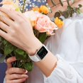thumbnail image 5 of Banda elástica deportiva elástica compatible con Apple Watch Band 40 mm 41 mm 38 mm 45 mm 44 mm 42 mm Mujeres Hombres Stretch Scrunchie Trenzado Solo Loop Nylon para Iwa, 5 of 5