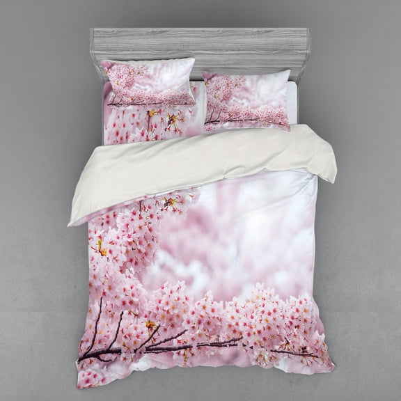 Ambesonne Rainbow Bedding Set 4 Pcs, Vibrant Colored Striped, Queen, Multicolor