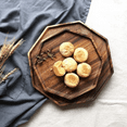 thumbnail image 4 of Set of 2 Acacia Wood Charcuterie Boards Round Wooden Serving Tray Fruit Platter Decor Trays Serving Ware Food Dish Serving Platters Cheese Board Square Party Trays Charger Plate Hosting Essentials, 4 of 6