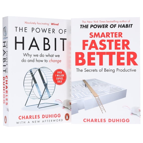 Smarter Faster Better & The Power of Habit by Charles Duhigg 2 Books - Paperback