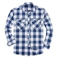 thumbnail image 1 of Penkiiy Hombres Camisa de manga larga Botón Abajo Camisa de Algodón Casual Camisa Ligera Chaqueta L Navy, 1 of 2