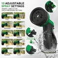 thumbnail image 3 of YYZ Expandable Garden Hose, 100ft, Lightweight, Flexible, Kink-Resistant, Durable Multi-Layer Construction, Green, with 10-Function Spray Nozzle, 3 of 8