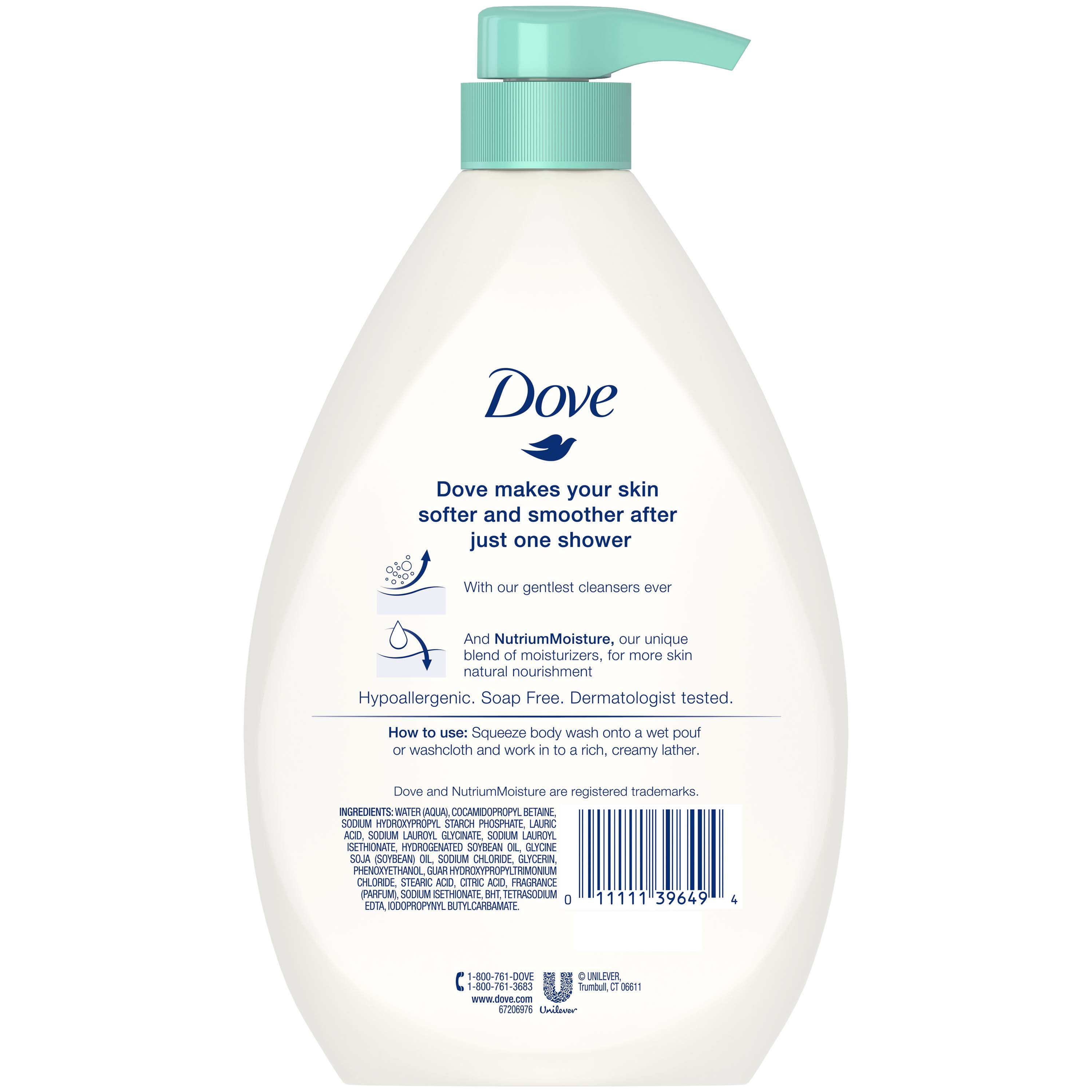 Dove Sensitive Skin Body Wash Pump, 34 oz(4 packs) eBay