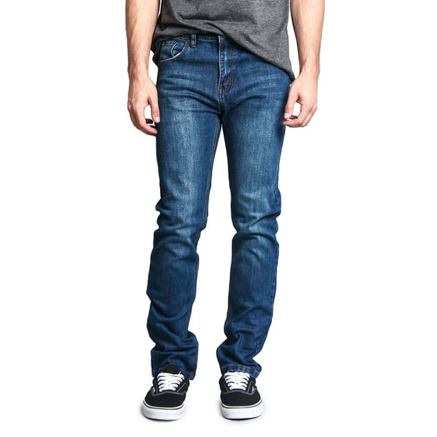 Rationel Kridt besøgende Victorious Men's Skinny Fit Stretch Raw Denim Jeans DL1004 - INDIGO BLUE -  42/30 - Walmart.com