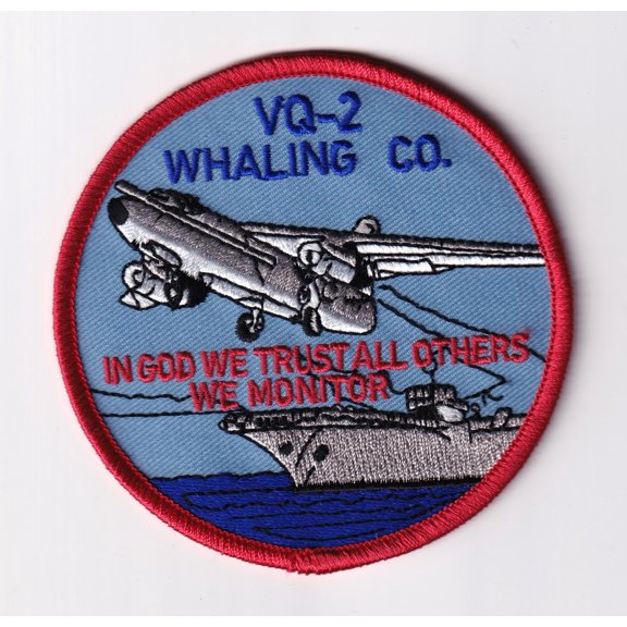 VQ-2 Whaling Co, In God We Trust, 3.5 inches, Patch - Sew On