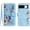 Blue, variant on TECH CIRCLE Classic Flower Case for Google Pixel 8 (6.2-inch) 2023 - Protective Lightweight Wallet Phone Case with [Card Slots /Wrist Strap] Fold Stand Portable Cute Leather Cover, Black
