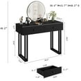 thumbnail image 2 of Modern Vanity Desk with Mirror and Lights, 49.2”H Makeup Table with 2 Storage Drawers, Adjustable 3-Color LED Lighting for Bedroom, 2 of 7