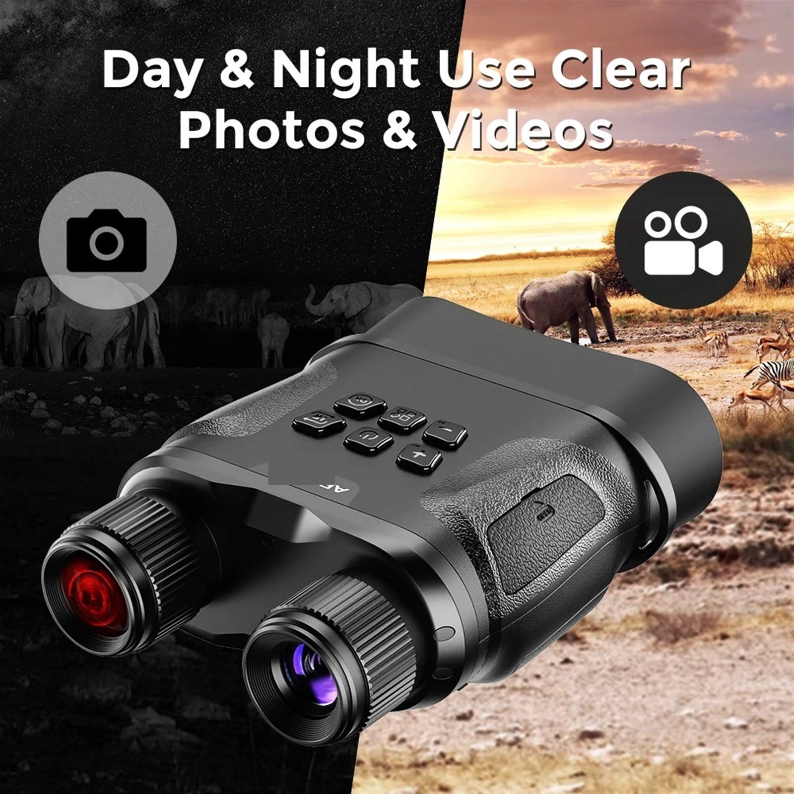 4K Night Vision Binoculars FHD 1080P Digital Infrared Goggles Mil-itary Telescope with 2.3" LCD Screen 32GB Memory Card