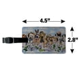 thumbnail image 5 of Dogs Outdoors on Fence Pattern Rectangle Leather Luggage Card Suitcase Carry-On ID Tag, 5 of 8