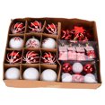 thumbnail image 2 of Juego de adornos navideños adornos para árboles de Navidad fáciles de almacenar ligeros portátiles de color brillante para edificios de oficinas hoteles hogar fiesta, 2 of 8