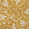 Beautiful 11" Amber Yellow Block Print Round Decorative Pillow by Drew Barrymore