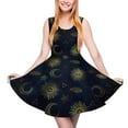 2024 Magical Symbol Dress Gold Moon Sun Stars Aesthetic Dresses Female 