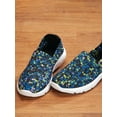 thumbnail image 4 of Silver Steps Comfort Flex Memory Foam Walking Shoe, Women’s Slip-On Sneaker, Blue Print, Size 8, 4 of 6