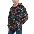 thumbnail image 2 of Sikiie Colorful Palms Youth Hoodie Sweatshirt Pullover Hooded Classic Casual Essentials Hoodiefor Boys Girls Kids -Large, 2 of 6