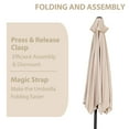 thumbnail image 5 of Autlaycil 9' Patio Umbrella with Tilt and Crank, Adjustable Outdoor Market Umbrellas, 6 Sturdy Ribs UV Protection Water Resistance for Garden, Deck, Backyard, Pool (Khaki), 5 of 5