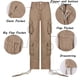 thumbnail image 2 of Pantalones Anchos Pantalones femeninos American Street Cargo Pants Casual para la playa al aire libre (Khaki M) Ygjytge para Mujer Caqui T S, 2 of 7