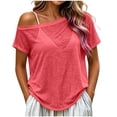 thumbnail image 3 of Ashirexll Womens Casual Tops Slouch Shoulder Lightweight Mesh T-Shirt for Spring and Summer Casual Wear, 3 of 7