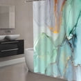 thumbnail image 2 of Colourful Marble Shower Curtains for Bathroom Sets Fabric with 12 Hooks, 2 of 7