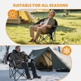 thumbnail image 2 of ABORON Heated Camping Chairs for Adults, Oversized Padded Folding Chair with Adjustable Heating, Portable Heated Lawn Chair for Outdoors Charcoal, 2 of 6