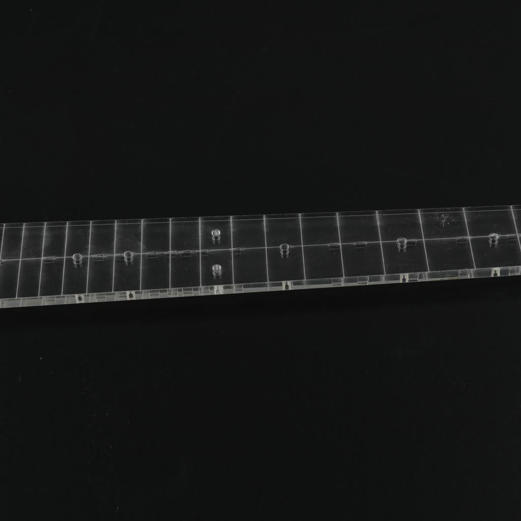 LeeQinersw Luthier Jig Strings Ruler Transparent Wire Precision Fret Replacement Part for 18 inches