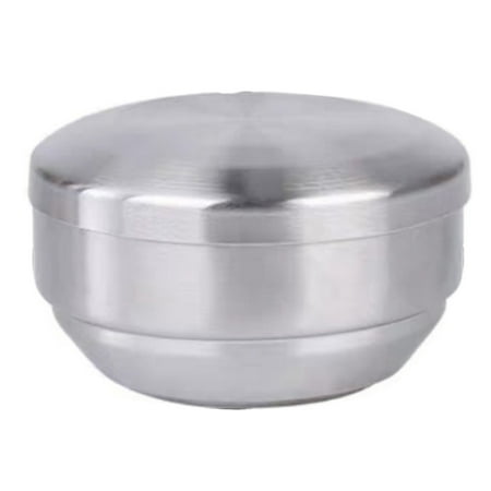 

Stainless Steel Kids Soup Bowl Dual Layer Dustproof Bowl Food Bowl Tableware Non-slip Base Bottom Thickened Food Bowl