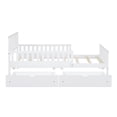 thumbnail image 5 of Twin Size Wood Platform Bed with Guardrails on Both Sides and Two Storage Drawers, 5 of 9