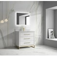 thumbnail image 3 of Kathyia 36 Inch Bathroom Vanity Dawn grey , Matt Black ardware, 3 of 8