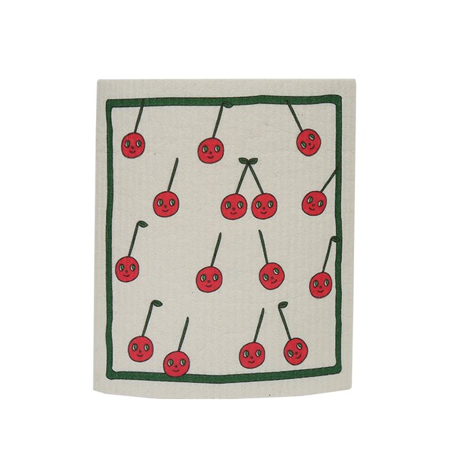 Kitchen Cleaning Cloth Bowls Washing Towel Dishes Wash Rag Kitchens Tools Household Absorbent Dish Cloths with Lovely Patterns Cherry