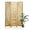 Natural, variant on Room Divider Wood Carved Wall Divider Indoor Folding Bohemian Style Portable Partition Screen for Home Office Garden Terrace - 3 Panels (Antique, White-Washed)