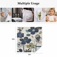 thumbnail image 4 of Navy Blue Green Floral Cloth Napkins, Vintage Botanical Leaves Washable and Reusable Dinner Napkins Set of 8, Table Napkin for Kitchen Party Birthday Wedding Hotel Housewarming 20"x20", 4 of 8