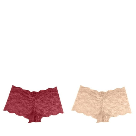 Wijhcboe 2 Pack Women s Bikini Underwear Women Seamless Cotton Sexy Underwear Sexy Lace Women Briefs Cotton Open Panties Multi Color Sheer Panties Lingerie Plus Size 100 Cotton Underwear Women Sexy