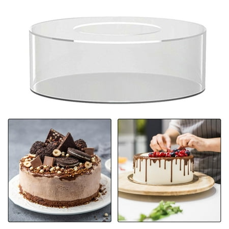 

Clear Acrylic Fillable Cake Stand Flower Storage for Wedding Party Christmas 15cmx10cm with cover