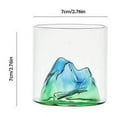 thumbnail image 2 of Novelty Shaped Glasses Tumbler Thick Weighted Bottom Design Clear Glacier Texture Fashioned // Glassware For Home Bar/ Guanshan Colored Glass Whiskey Glass Ca, 2 of 4
