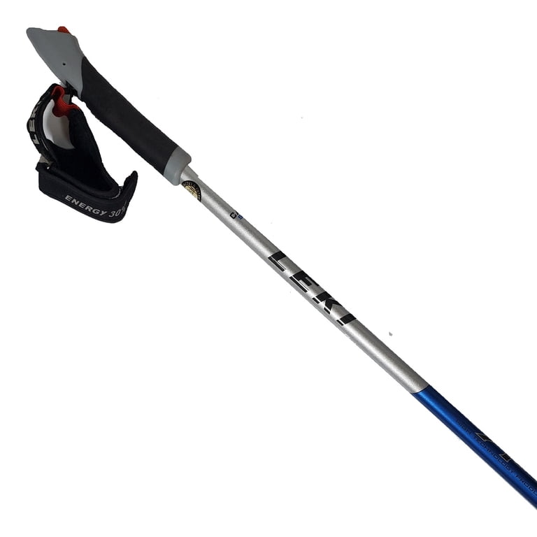 LEKI Nordic Walking Hyper Carbon Series Pole Silver/Blue 120cm