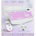 thumbnail image 6 of Wagpak Wireless Keyboard and Mouse Combo with 7 Color Backlit Palm Rest Phone Holder for PC, Laptop Black, 6 of 9