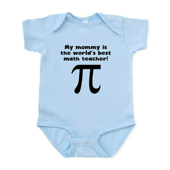 CafePress - My Mommy Is The Words Best Math Teacher Body Suit - Baby Light Bodysuit, Size Newborn - 24 Months