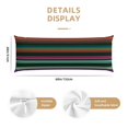 thumbnail image 2 of KLL Colorful Stripes Pattern Long Body Pillow Cover,20x60 Body Pillow Cases,Soft Brushed Microfiber Invisible Zipper Design-Pillow core not included, 2 of 7
