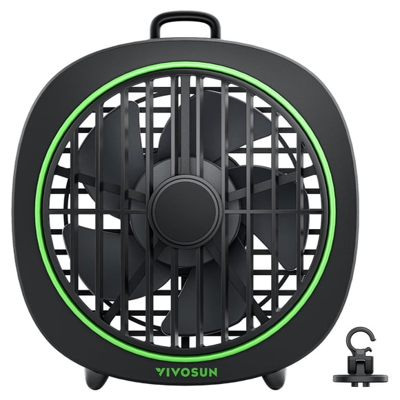 Ventilador eléctrico VIVOSUN AeroWave D4 de 10 cm con clip, 3 velocidades, negro