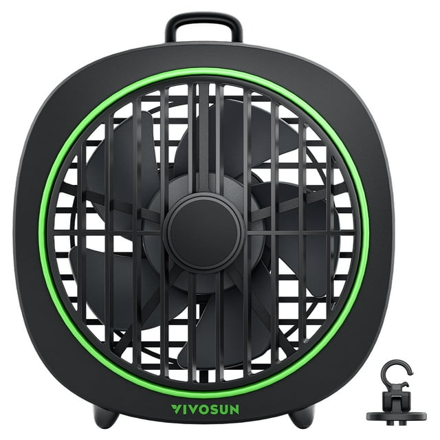 Ventilador eléctrico VIVOSUN AeroWave D4 de 10 cm con clip, 3 velocidades, negro
