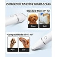 thumbnail image 4 of Cordless Dog Paw Trimmer - Low Noise Small Dog Clippers with Double Blades USB Rechargeable Grooming Clipper for Dogs Cats and Small Pets, 4 of 6