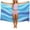 Blue, variant on Sheer Sarong Cover Up For Girls Chiffon Lightweight Sun Protection Wrap Beach Skirts Cute Print Swinsuit Coverups (Free Size, Purple)