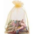 thumbnail image 5 of Wiomeask 100 Pack 4x6 Inch Yellow Mesh Drawstring Gift Bags for Jewelry, Candy, Wedding Favors, Christmas, 5 of 7