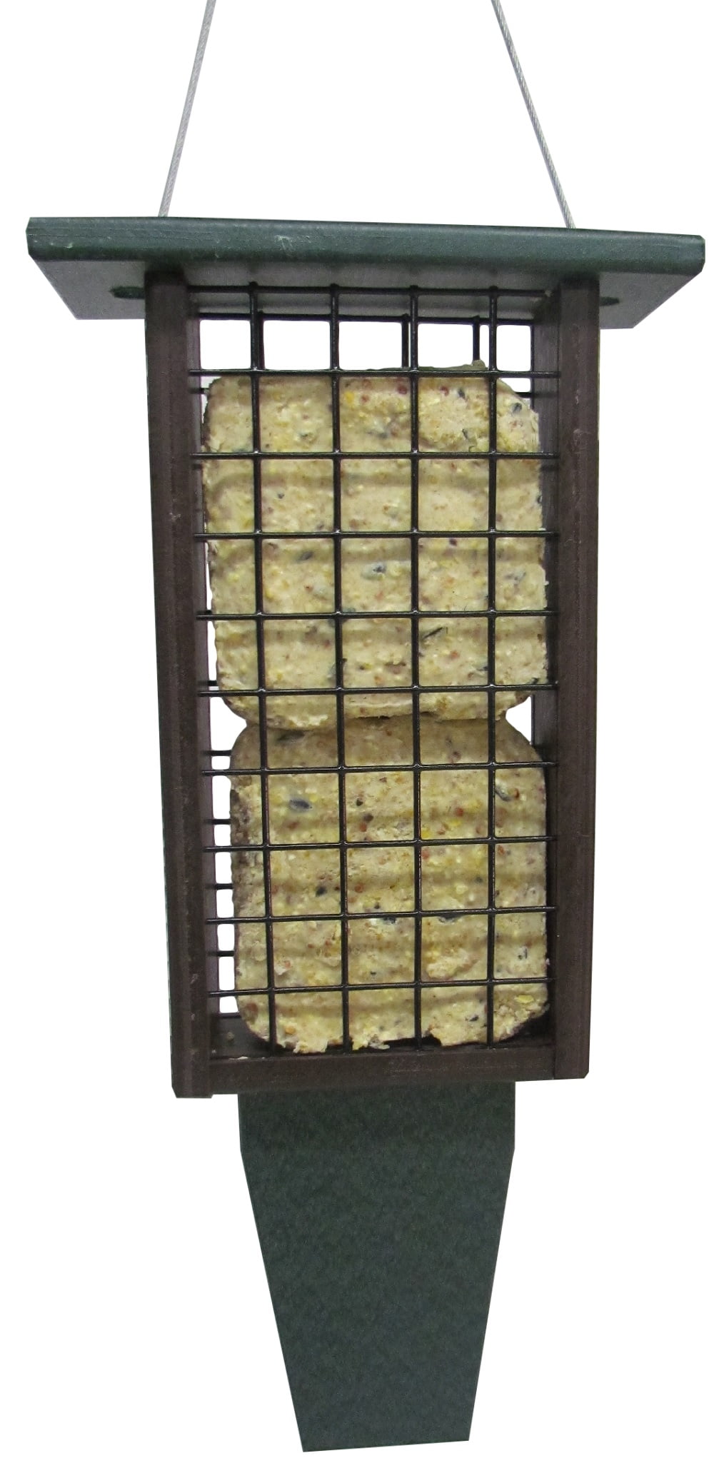 JCs Wildlife Recycled Double Suet Feeder Birdfeeder Tail Prop w/ Free