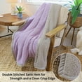 thumbnail image 5 of Catalonia Reversible Sherpa Throw Blanket, Super Soft Fluffy Blanket for Couch, Fuzzy Comfy Warm Throws, Comfort Caring Gift, Purple, 50x60 inches, Purple, 5 of 8