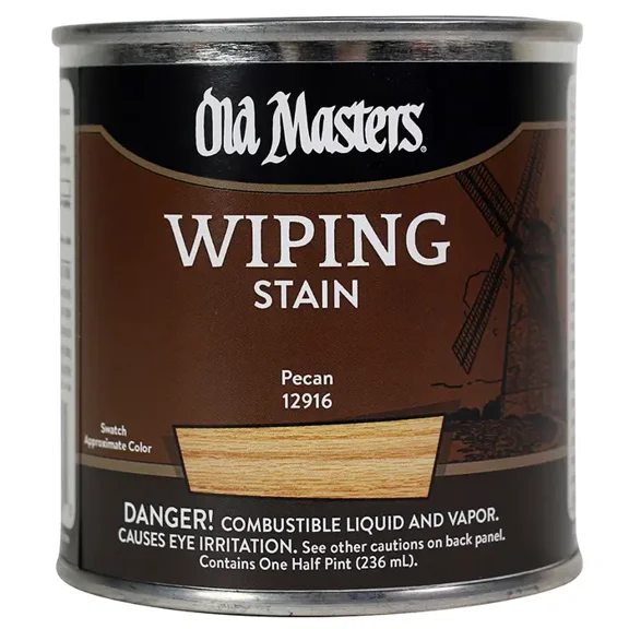 1/2 pt Old Masters 12916 Pecan Old Masters Oil-Based Wiping Stain