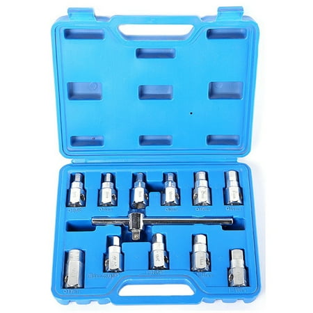 

12PCS Oil Socket Spanner Set Wrench Oil Service Tool Kit for Maintain Oil Drain Plug