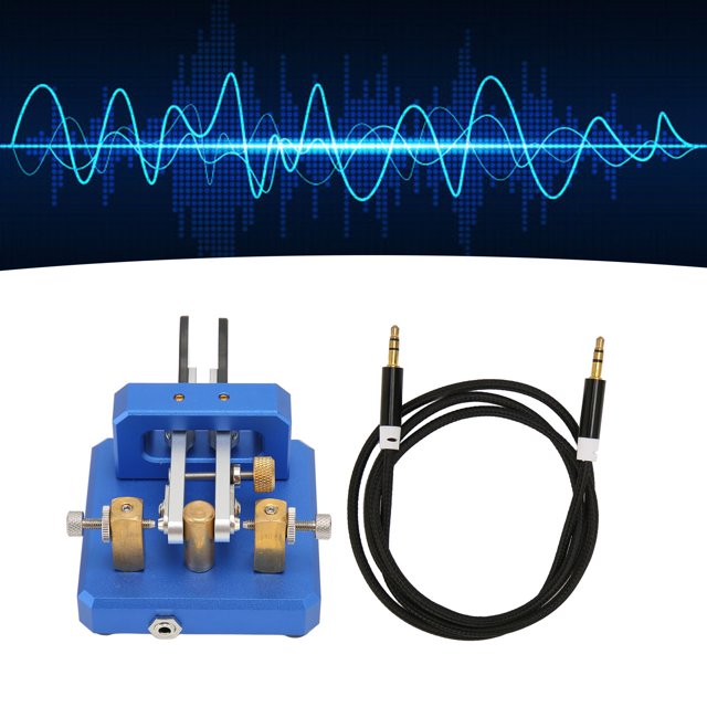 Mini CW Key Automatic Morse, Morse Code Key Morse Code Auto Key, Double Paddle Automatic Shortwave CW Morse Telegraph Key With 1m/3.3ft Cable