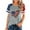 A-Gray, variant on Fourth of July Womens Shirts Patriotic Shirt Women 4th of July Shirts Fourth of July Top Women's Crew-Neck Gradient Short-Sleeved Pleated Loose Shirts Blouse